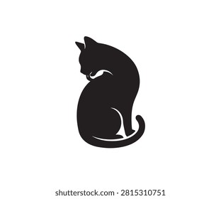 Minimal flat black silhouette