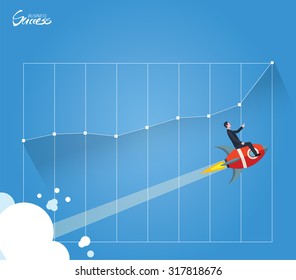 Minimal flat character of business success concept illustrations