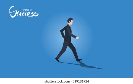 Minimal flat character of business success concept illustrations 