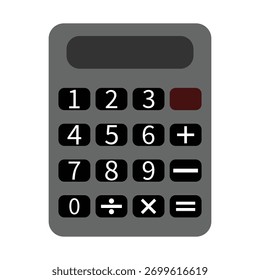 Minimal Flat Design Calculator Icons Set – Outline and Solid Style, Modern Vector Illustration on White Background