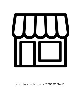 Ein minimales flaches Design-Symbol mit modernem Look Shop Gebäude
