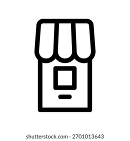 A minimal flat design icon with a modern look mini store