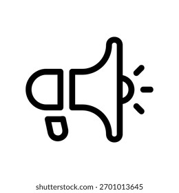 A minimal flat design icon with a modern look megaphone
