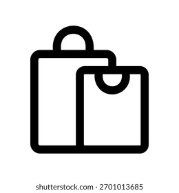 Ein minimales flaches Design-Symbol mit modernem Look Einkaufstasche