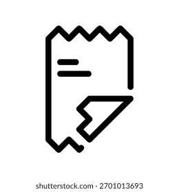 Un icono de diseño plano mínimo con un cupón de pago de aspecto moderno