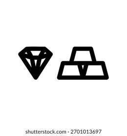 A minimal flat design icon with a modern look jewelry