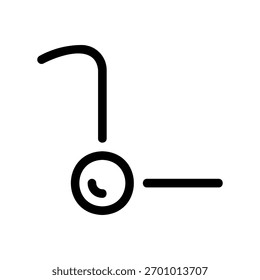 Ein minimales flaches Design-Symbol mit einem modernen Look Handwagen