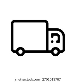 A minimal flat design icon with a modern look truck