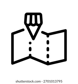 Un icono de diseño plano mínimo con una ubicación de tienda de aspecto moderno en el mapa
