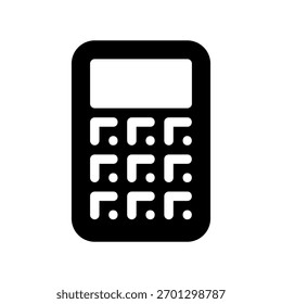 A minimal flat design icon with a modern look calculator
