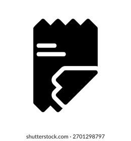 A minimal flat design icon with a modern look pay check