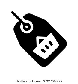 A minimal flat design icon with a modern look tag, store