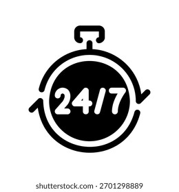 Um ícone de design plano mínimo com um cronômetro de aparência moderna