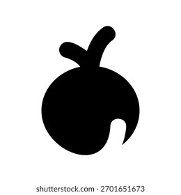 A minimal flat design icon with a modern look onion