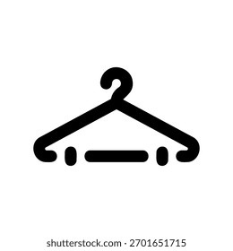 Un icono de diseño plano mínimo con un estante de ropa de aspecto moderno