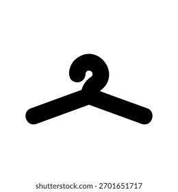 Un icono de diseño plano mínimo con un estante de ropa de aspecto moderno