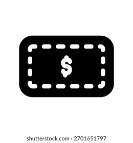 Un ícono de diseño plano mínimo con un aspecto moderno dinero, Cupón
