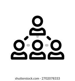 A minimal flat design icon with a modern look boss, employee