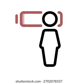 Un icono de diseño plano mínimo con un aspecto moderno y bajo nivel de energía