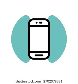 A minimal flat design icon with a modern look smartphone
