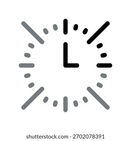 Un icono de diseño plano mínimo con relojes de aspecto moderno