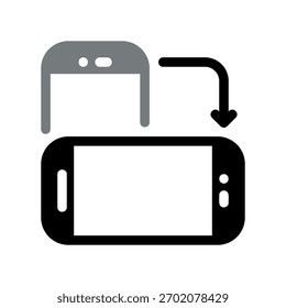 A minimal flat design icon with a modern look screen rotation