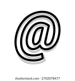 A minimal flat design icon with a modern look email symbol