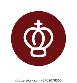 A minimal flat design icon with a modern look king
