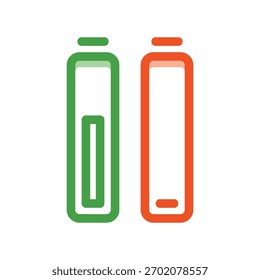 Ein minimales flaches Design-Symbol mit modernem Aussehen Akkuladestand