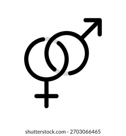 A minimal flat design icon with a modern look genders