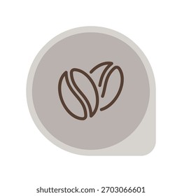 Ein minimales flaches Design-Symbol mit einem modernen Look Kaffeebohnen