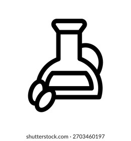 A minimal flat design icon with a modern look bottle of oil