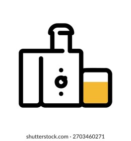 Ein minimales flaches Design-Symbol mit einem modernen Look Juicer