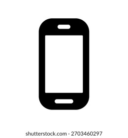 Un icono de diseño plano mínimo con un smartphone de aspecto moderno