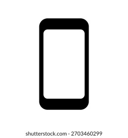 Um ícone de design plano mínimo com um smartphone de aparência moderna