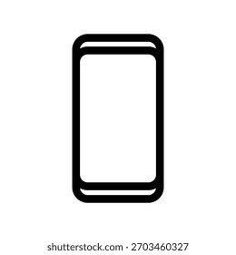 A minimal flat design icon with a modern look frameless smartphone