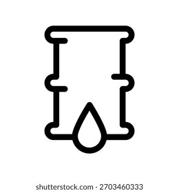 Un icono de diseño plano mínimo con un aspecto moderno barril de combustible