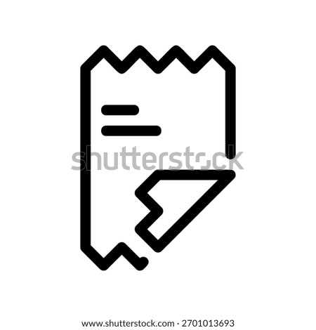 A minimal flat design icon with a modern look payment voucher