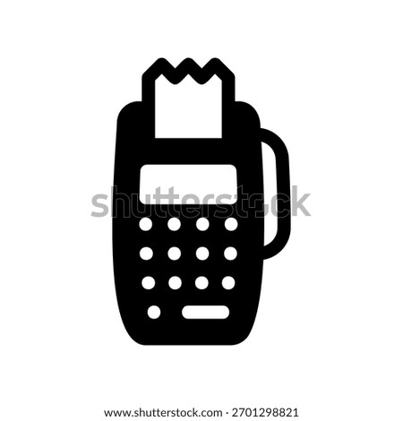 A minimal flat design icon with a modern look payment terminal
