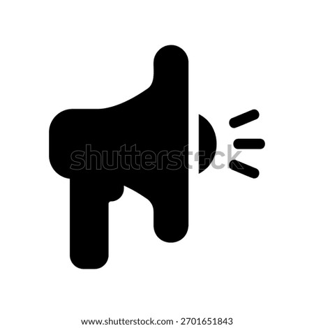 A minimal flat design icon with a modern look megaphone