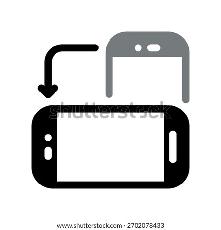 A minimal flat design icon with a modern look screen rotation