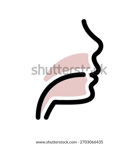 A minimal flat design icon with a modern look sore throat