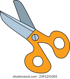Minimal Flat design of scissors.