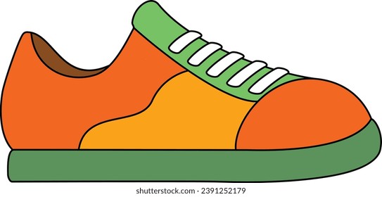 Minimal Flat design of a shoe.