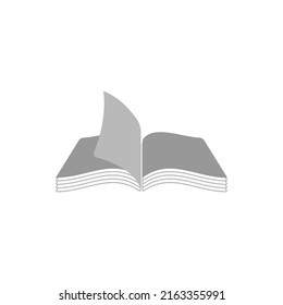 ilustración de icono del libro de diseño de logotipo educativo plano mínimo