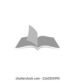 ilustración de icono del libro de diseño de logotipo educativo plano mínimo