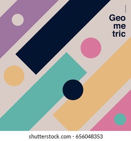 Minimal flat geometric background. Flyer, banner, poster