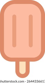 Minimal Flat Ice Cream Stick Illustration