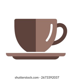 Una ilustración plana mínima de un café