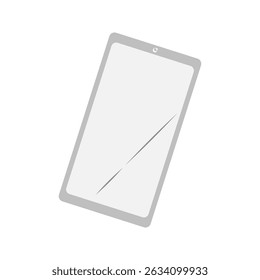 Minimal flat illustration of gray smartphone